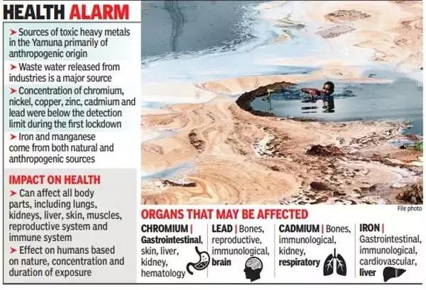 Industrial heavy metal contamination